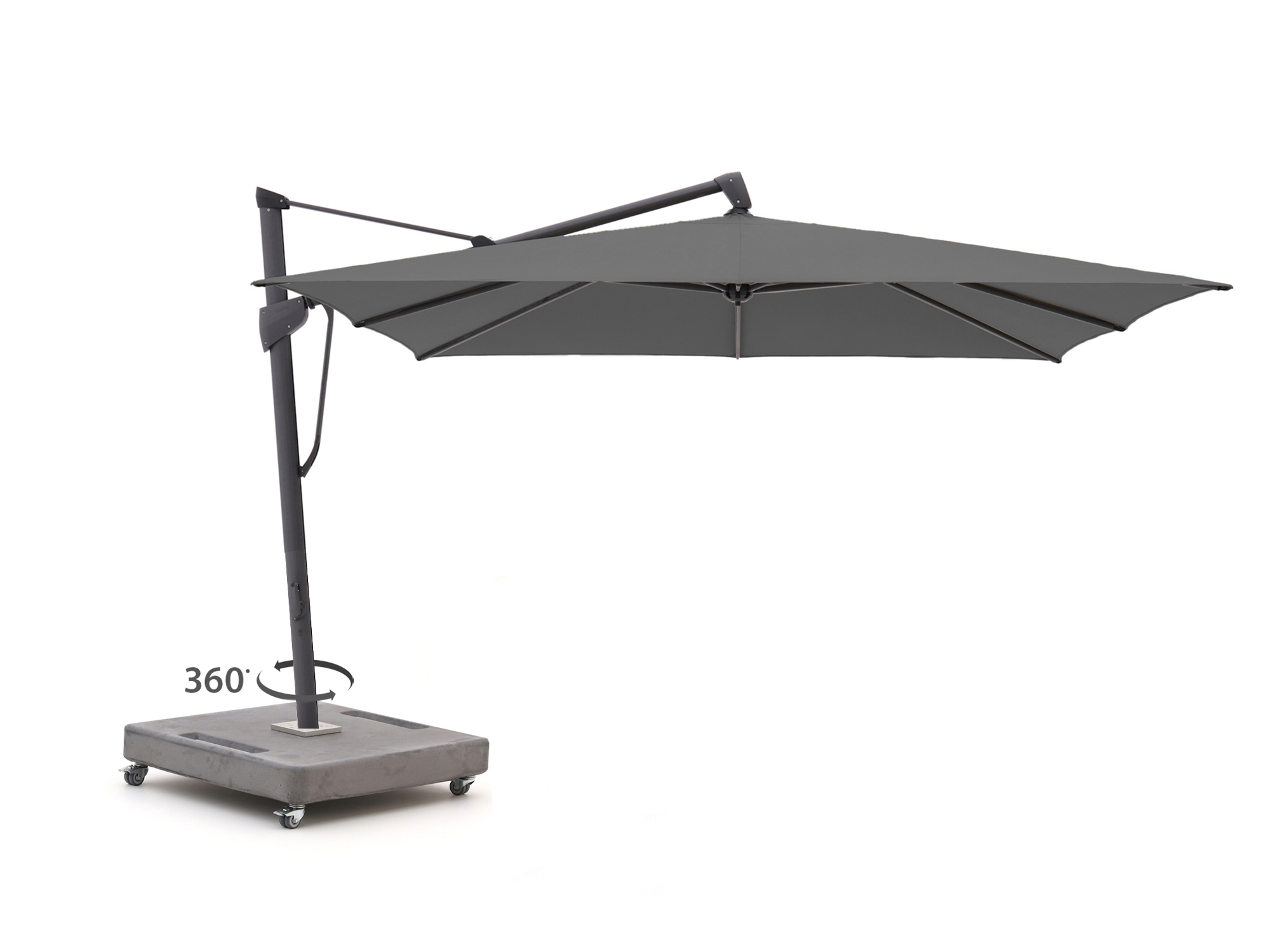 Glatz Sombrano S+ Easy Ampelschirm 350x350 cm Stone Grey (157