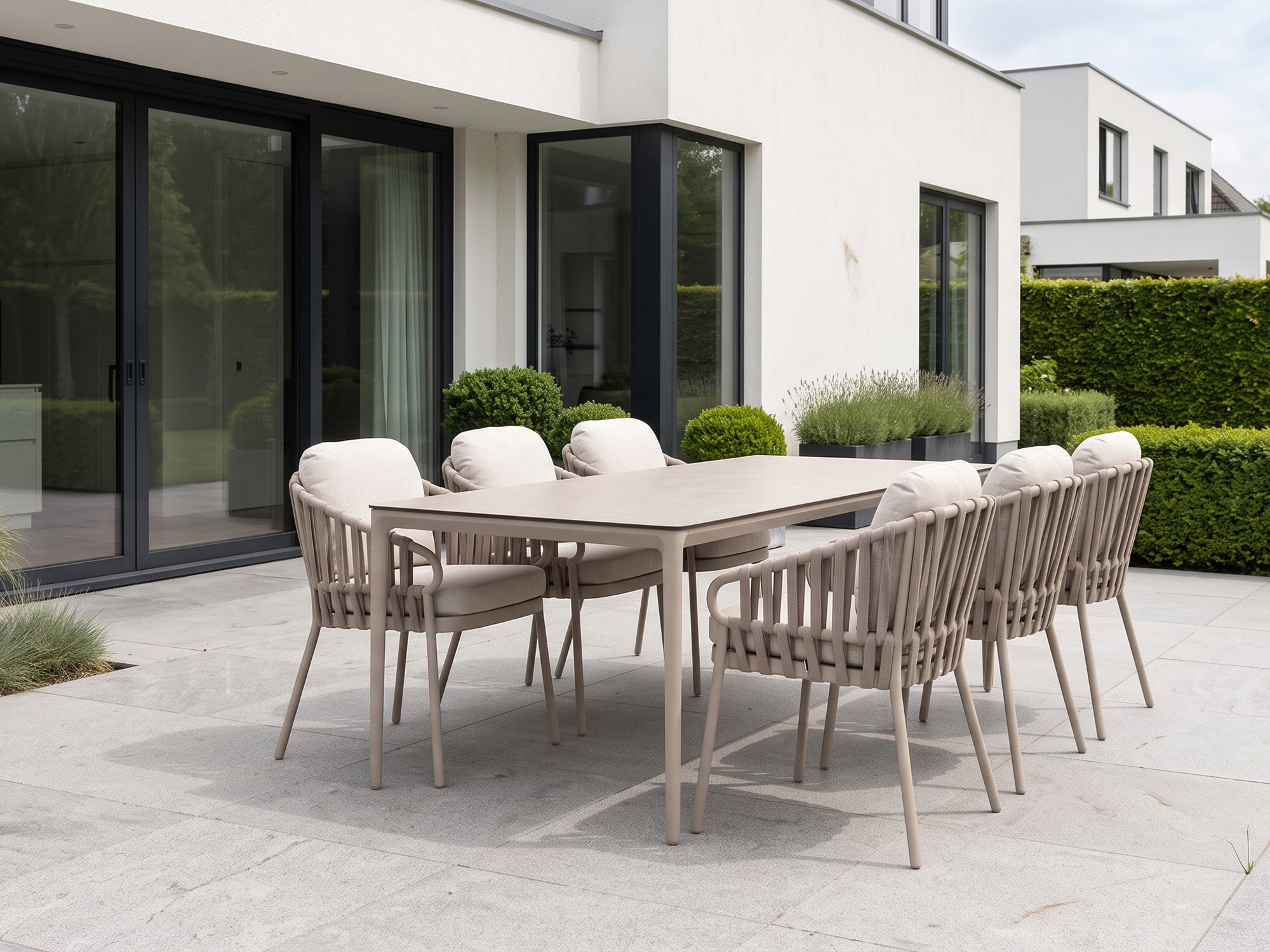 Tierra Outdoor Nuri/Elegante 219 cm Gartenmöbel-Set 7-teilig