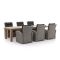Intenso Mazzano/ROUGH-X 320 cm Lounge Gartenmöbel-Set 7-teilig verstellbar