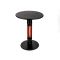 Monti HeatLine Pulse Gartentisch mit Heizstrahler 1500 W ø 60 cm (h: 75 cm) - Schwarz