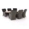 Intenso Milano/ROUGH-Y Ellips 240 cm Dining-Lounge Gartenmöbel-Set 7-teilig