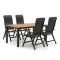 Forza Tione/Linosa 100 cm Gartenmöbel-Set 5-teilig verstellbar