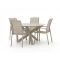 Forza Centallo/Lodola ø 130 cm Gartenmöbel-Set 5-teilig stapelbar