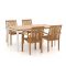 Sunyard Jakarta/Linosa 180 cm Gartenmöbel-Set 5-teilig stapelbar