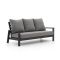 Tierra Outdoor Musone Gartensofa 3-Sitzer 199 cm - Charcoal (inkl. Kissen)