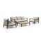 Zavelli Divina Sessel-Sofa Lounge-Set 4-teilig 5-Sitzer