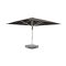 Glatz Fortello LED Sonnenschirm 400x400 cm - Black 408 (inkl. Sonnenschirmständer 160 kg mit Rad) (inkl. Batterie)