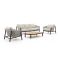 Zavelli Cuore Sessel-Sofa Lounge-Set 4-teilig 5-Sitzer