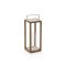 SUNS Sam Laterne 20x22x53 cm - Natural Teak/Matt White