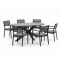 Bellagio Rumo/Fidenza oval 220 cm Gartenmöbel-Set 7-teilig stapelbar