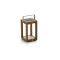 SUNS Tom Solar-Laterne 16x17x28 cm - Natural Teak/Camel Sand