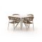 Manifesto Belpasso/Sora ø 127 cm Gartenmöbel-Set 5-teilig stapelbar