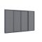 Sonnenschutz-Schiebetüren 400x235 cm für Cedrino Pergola