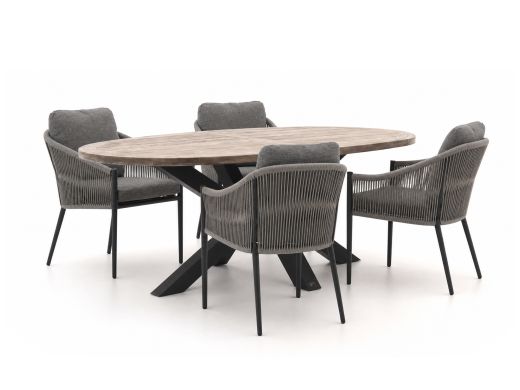 Bellagio Mineo/ROUGH-Y Ellips 200cm dining tuinset 5-delig