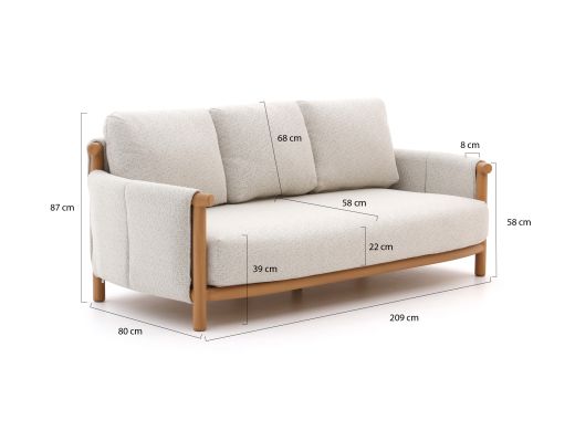 Bellagio Calcinelli Gartensofa 3-Sitzer 209,5 cm