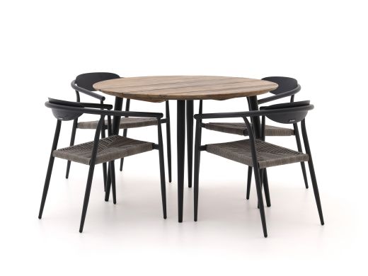 Manifesto Cavone/Falcade  ø 115 cm Gartenmöbel-Set 5-Teilig Stapelbar