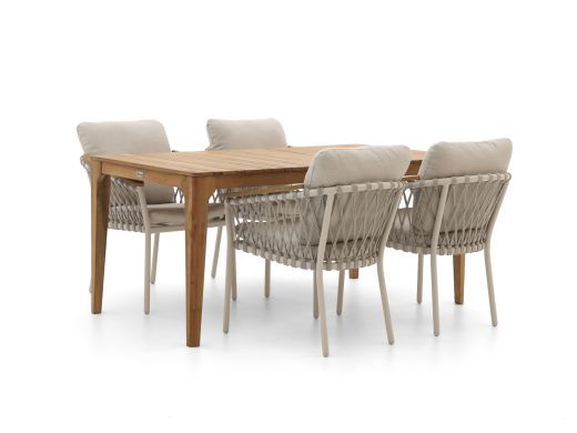 Bellagio Birgi Novo/Bruca 170 cm Gartenmöbel-Set 5-teilig stapelbar