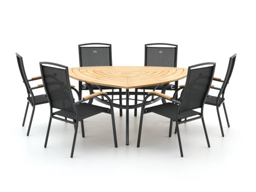 Hartman Raffaelo/Triangular 170 cm Gartenmöbel-Set 7-teilig stapelbar