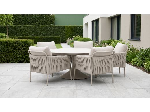 SUNS Fiave/Nova ø 150 cm Low Gartenmöbel-Set 6-teilig