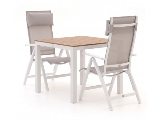 Bellagio Avenza/Fidenza 90 cm Gartenmöbel-Set 3-teilig verstellbar