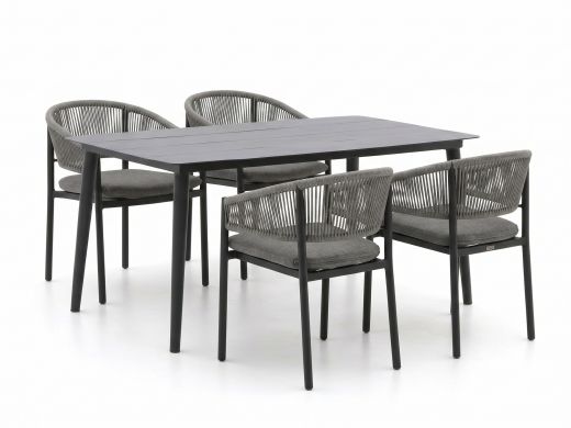 Bellagio Panaro/Sora 160 cm Gartenmöbel-Set 5-teilig stapelbar
