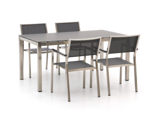 Bernstein Freiburg 160 cm Gartenmöbel-Set 5-teilig stapelbar