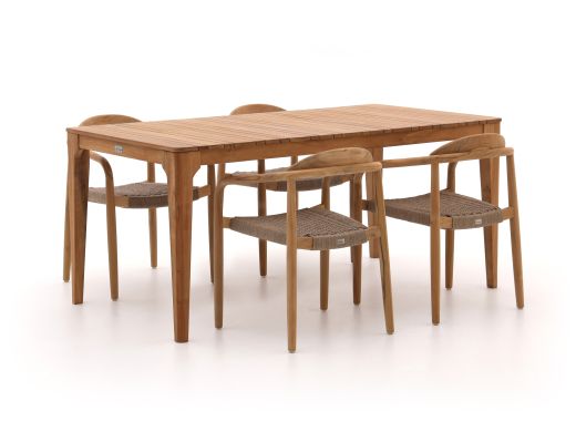 Bellagio Berbaro/Bruca 170 cm Gartenmöbel-Set 5-teilig Stapelbar