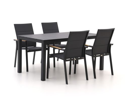 Bellagio Albinea/Menzano 160 cm Gartenmöbel-Set 5-teilig stapelbar