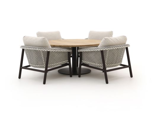 Zavelli Cuore ø 150 cm Low Dining Gartenmöbel-Set 5-teilig