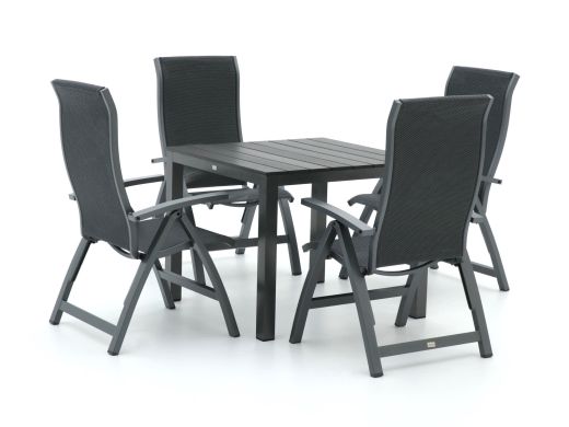 Bellagio Fermo/Fidenza 90 cm Gartenmöbel-Set 5-teilig verstellbar