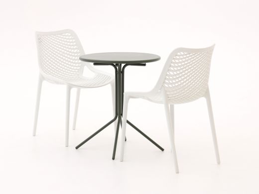 Forza Ripi/Aziano ø 60 cm Balkon-Set 3-teilig stapelbar