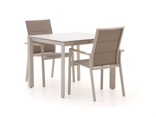 Bellagio Albinea/Sestino 90 cm Gartenmöbel-Set 3-Teilig Stapelbar