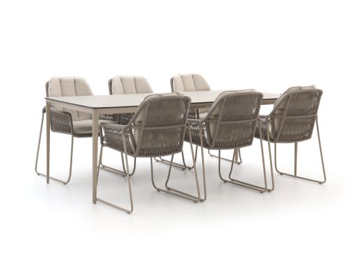 Tierra Outdoor Rivera/Elegante 219 cm Gartenmöbel-Set 7-teilig