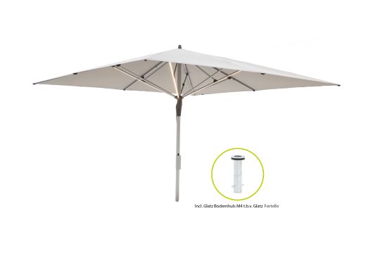 Glatz Fortello LED Sonnenschirm 400x400 cm
