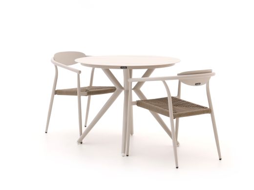 Manifesto Cavone/Sora  ø 90 cm Gartenmöbel- Set  3-teilig Stapelbar