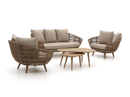 Intenso Stila/ROUGH-K Sessel-Sofa Lounge-Set 5-teilig