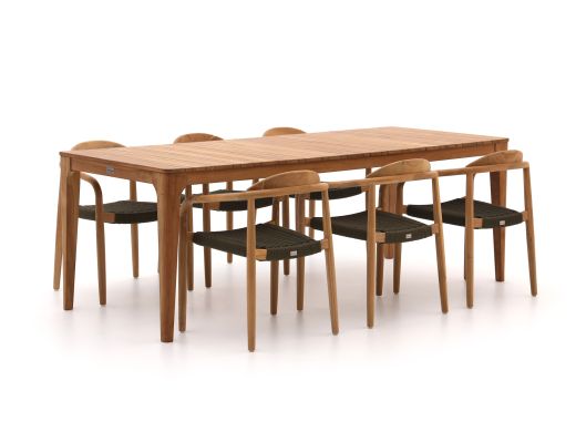 Bellagio Berbaro/Bruca 220 cm Gartenmöbel-Set 7-teilig Stapelbar