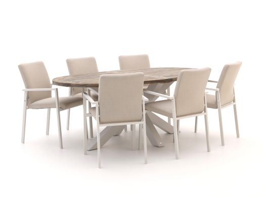 Il Tempo Cetona/Induno Ellips 200 cm Gartenmöbel-Set 7-teilig stapelbar