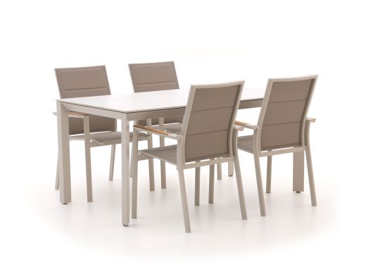 Bellagio Albinea/Sestino 160 cm Gartenmöbel-Set 5-Teilig Stapelbar