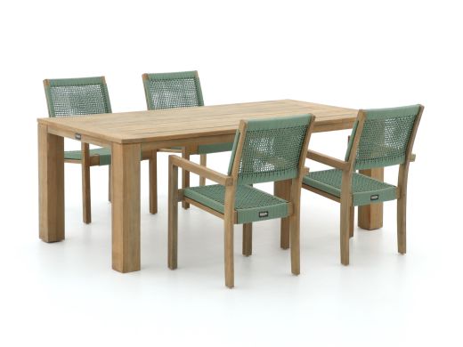 ROUGH Batang/ROUGH-X 200 cm Gartenmöbel-Set 5-teilig stapelbar