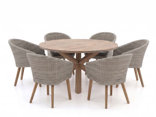 Intenso Tropea/ROUGH-Y ø150cm dining tuinset 7-delig
