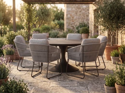 SUNS Noli/Nova ø 150 cm Gartenmöbel-Set 7-teilig