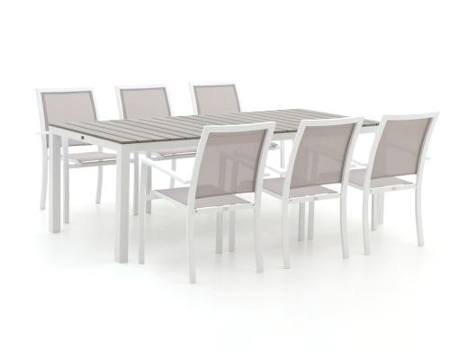 Bellagio Anzio/Fidenza 220 cm Gartenmöbel-Set 7-teilig stapelbar