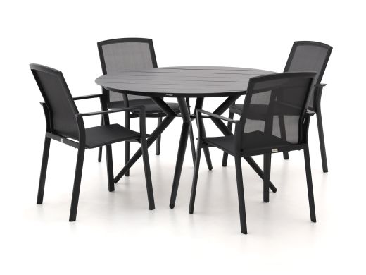 Bellagio Dranera/Sora ø 127 cm Gartenmöbel-Set 5-teilig stapelbar