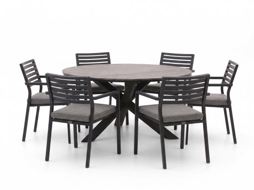 Bellagio Rumo/Fidenza ø149cm dining tuinset 7-delig stapelbaar