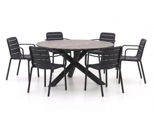 Forza Narni/Fidenza ø149cm dining tuinset 7-delig stapelbaar