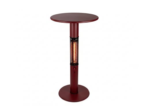Monti HeatLine Vibe Bartisch mit Heizstrahler 1500 W ø 60 cm (h: 110 cm) - Rot