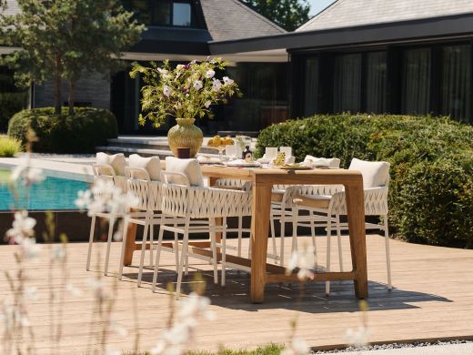 SUNS Fiave Low Barhocker Outdoor - Taupe - Beige - Braun - Rope (Seil)