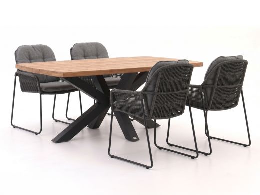 Tierra Outdoor Rivera/Induno Deens Ovaal 180cm dining tuinset 5-delig