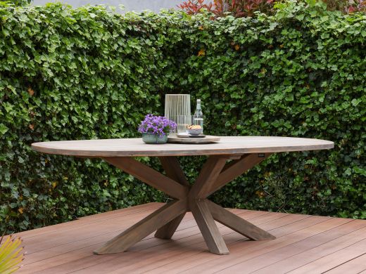 Intenso Milano/ROUGH-Y Ellips 280 cm Dining-Lounge Gartenmöbel-Set 7-teilig